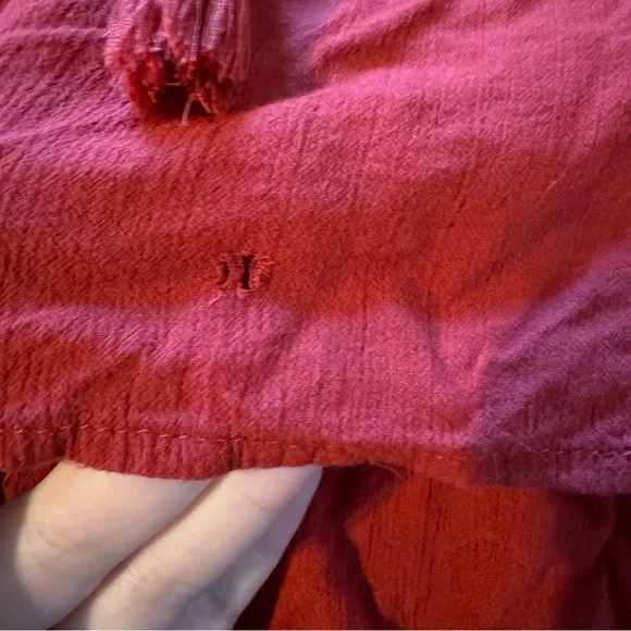 Knox Rose Burgundy Flowy Bohemian Top - Picture 7 of 9